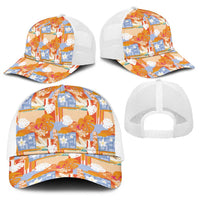 Hawaiian and Japanese Culture Together Baseball Net Cap Palaka Japanese Art and Tropical Motif Tribal Patchwork LT03 - Polynesian Pride