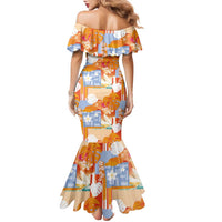 Hawaiian and Japanese Culture Together Family Matching Mermaid Dress and Hawaiian Shirt Palaka Japanese Art and Tropical Motif Tribal Patchwork LT03 - Polynesian Pride