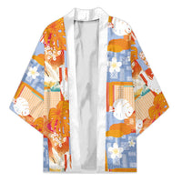 Hawaiian and Japanese Culture Together Kimono Palaka Japanese Art and Tropical Motif Tribal Patchwork LT03 Unisex Multicolor - Polynesian Pride