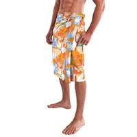Hawaiian and Japanese Culture Together Lavalava Palaka Japanese Art and Tropical Motif Tribal Patchwork LT03 - Polynesian Pride