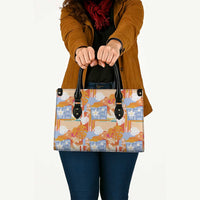 Hawaiian and Japanese Culture Together Leather Bag Palaka Japanese Art and Tropical Motif Tribal Patchwork LT03 - Polynesian Pride