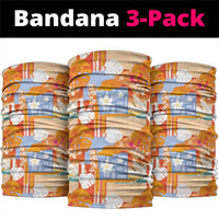 Hawaiian and Japanese Culture Together Neck Gaiter Palaka Japanese Art and Tropical Motif Tribal Patchwork LT03 package One Size: 25*50cm Multicolor - Polynesian Pride
