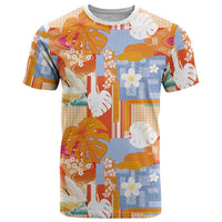 Hawaiian and Japanese Culture Together T Shirt Palaka Japanese Art and Tropical Motif Tribal Patchwork LT03 Multicolor - Polynesian Pride