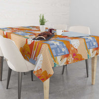Hawaiian and Japanese Culture Together Tablecloth Palaka Japanese Art and Tropical Motif Tribal Patchwork LT03 - Polynesian Pride