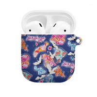 Hawaiian and Japanese Culture Together AirPods Case Hawaiian Archipelago Shape Sea Animals LT03 Multicolor - Polynesian Pride