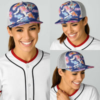 Hawaiian and Japanese Culture Together Baseball Net Cap Hawaiian Archipelago Shape Sea Animals
