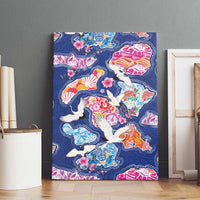 Hawaiian and Japanese Culture Together Canvas Wall Art Hawaiian Archipelago Shape Sea Animals LT03 - Polynesian Pride