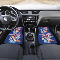 Hawaiian and Japanese Culture Together Car Mats Hawaiian Archipelago Shape Sea Animals LT03 Set 2pcs - Front Multicolor - Polynesian Pride