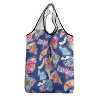 Hawaiian and Japanese Culture Together Grocery Bag Hawaiian Archipelago Shape Sea Animals LT03 - Polynesian Pride