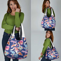 Hawaiian and Japanese Culture Together Grocery Bag Hawaiian Archipelago Shape Sea Animals LT03 - Polynesian Pride