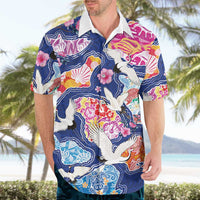 Hawaiian and Japanese Culture Together Hawaiian Shirt Hawaiian Archipelago Shape Sea Animals LT03 - Polynesian Pride