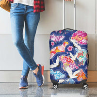 Hawaiian and Japanese Culture Together Luggage Cover Hawaiian Archipelago Shape Sea Animals LT03 - Polynesian Pride
