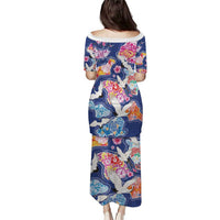 Hawaiian and Japanese Culture Together Puletasi Hawaiian Archipelago Shape Sea Animals LT03 - Polynesian Pride