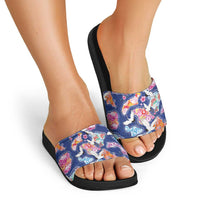 Hawaiian and Japanese Culture Together Slide Sandals Hawaiian Archipelago Shape Sea Animals LT03 - Polynesian Pride