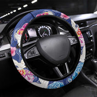 Hawaiian and Japanese Culture Together Steering Wheel Cover Hawaiian Archipelago Shape Sea Animals LT03 Universal Fit Multicolor - Polynesian Pride