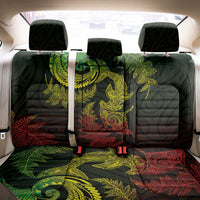 New Zealand Sea Animals with Maori Tribal Tattoo Back Car Seat Cover Shark Manta Ray with Silver Fern Reggae LT03 - Polynesian Pride