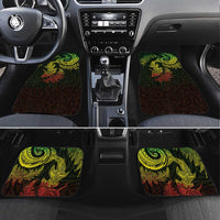 New Zealand Sea Animals with Maori Tribal Tattoo Car Mats Shark Manta Ray with Silver Fern Reggae LT03 Set 4pcs Reggae - Polynesian Pride