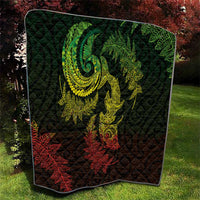 New Zealand Sea Animals with Maori Tribal Tattoo Quilt Shark Manta Ray with Silver Fern Reggae LT03 - Polynesian Pride