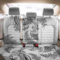 New Zealand Sea Animals with Maori Tribal Tattoo Back Car Seat Cover Shark Manta Ray with Silver Fern White LT03 - Polynesian Pride