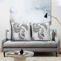 New Zealand Sea Animals with Maori Tribal Tattoo Pillow Cover Shark Manta Ray with Silver Fern White LT03 - Polynesian Pride