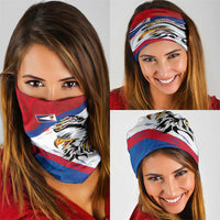 American Samoa Flag Day Neck Gaiter Polynesian Art Geometric with Flag Brush Style