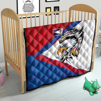 American Samoa Flag Day Quilt Polynesian Art Geometric with Flag Brush Style