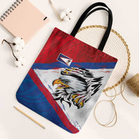 American Samoa Flag Day Tote Bag Polynesian Art Geometric with Flag Brush Style