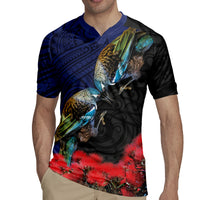 New Zealand Maori Hongi Culture Rugby Jersey Tui Bird Pohutukawa and Polynesian Pattern LT03 - Polynesian Pride