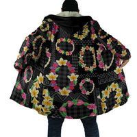 Hawaiian Kakau Tattoo Leis and Palaka Pattern Cloak Traditional Aloha Tribal Black Color