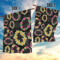 Hawaiian Kakau Tattoo Leis and Palaka Pattern Garden Flag Traditional Aloha Tribal Black Color LT03 - Polynesian Pride