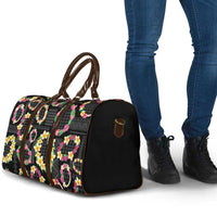 Hawaiian Kakau Tattoo Leis and Palaka Pattern Travel Bag Traditional Aloha Tribal Black Color LT03 - Polynesian Pride