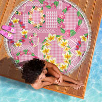 Hawaiian Leis Beach Blanket Kakau Tattoos and Palaka Pastel Pink Color