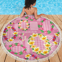 Hawaiian Leis Beach Blanket Kakau Tattoos and Palaka Pastel Pink Color