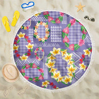 Hawaiian Leis Beach Blanket Kakau Tattoos and Palaka Pastel Purple Color