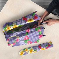 Hawaiian Leis Umbrella Kakau Tattoos and Palaka Pastel Purple Color