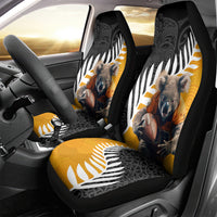 New Zealand and Australia Rugby Car Seat Cover Koala and Maori Warrior Together LT03 - Polynesian Pride