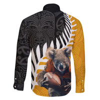 New Zealand and Australia Rugby Family Matching Mermaid Dress and Hawaiian Shirt Koala and Maori Warrior Together LT03 - Polynesian Pride