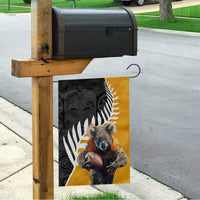 New Zealand and Australia Rugby Garden Flag Koala and Maori Warrior Together LT03 - Polynesian Pride