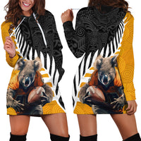 New Zealand and Australia Rugby Hoodie Dress Koala and Maori Warrior Together LT03 - Polynesian Pride