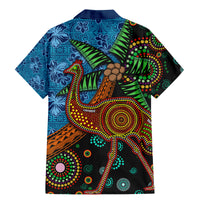 Fiji and Australia Family Matching Mermaid Dress and Hawaiian Shirt Palm Tree and Abogirinal Emu LT03 - Polynesian Pride