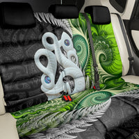 New Zealand Koru Natural Back Car Seat Cover Manaia and Silver Fern Maori Pattern