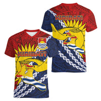 Kiribati Independence Day Women V-Neck T-Shirt Polynesian and Melanesian Art Tattoo LT03 - Polynesian Pride