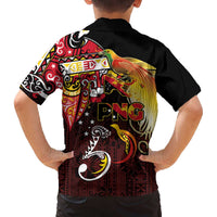 Papua New Guinea 2025 Family Matching Off The Shoulder Long Sleeve Dress and Hawaiian Shirt 50th Independence Day Anniversary LT03 - Polynesian Pride