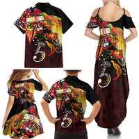 Papua New Guinea 2025 Family Matching Summer Maxi Dress and Hawaiian Shirt 50th Independence Day Anniversary LT03 - Polynesian Pride