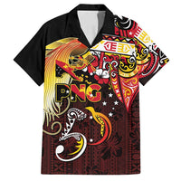 Papua New Guinea 2025 Family Matching Tank Maxi Dress and Hawaiian Shirt 50th Independence Day Anniversary LT03 Dad's Shirt - Short Sleeve Red - Polynesian Pride