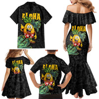 Hawaiian Halloween Family Matching Mermaid Dress and Hawaiian Shirt Aloha Pinapple with Mysterious Hands and Polynesian Tribal Tattoo LT03 - Polynesian Pride