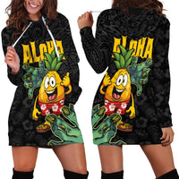 Hawaiian Halloween Hoodie Dress Aloha Pinapple with Mysterious Hands and Polynesian Tribal Tattoo LT03 - Polynesian Pride