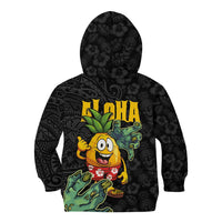 Hawaiian Halloween Kid Hoodie Aloha Pinapple with Mysterious Hands and Polynesian Tribal Tattoo LT03 - Polynesian Pride