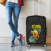 Hawaiian Halloween Luggage Cover Aloha Pinapple with Mysterious Hands and Polynesian Tribal Tattoo LT03 - Polynesian Pride