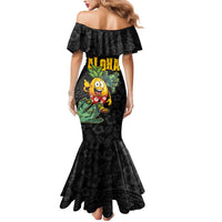 Hawaiian Halloween Mermaid Dress Aloha Pinapple with Mysterious Hands and Polynesian Tribal Tattoo LT03 - Polynesian Pride